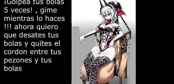  HENTAI FEMDOM JOI CBT CEI PISS PLAY (juego con orina) al Español